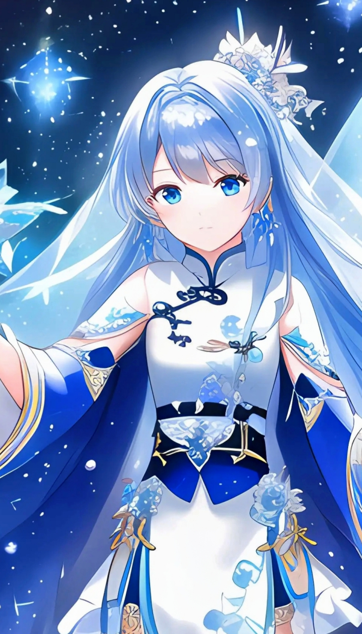 蓝眼睛,蓝头发,蓝精灵……#二次元美图