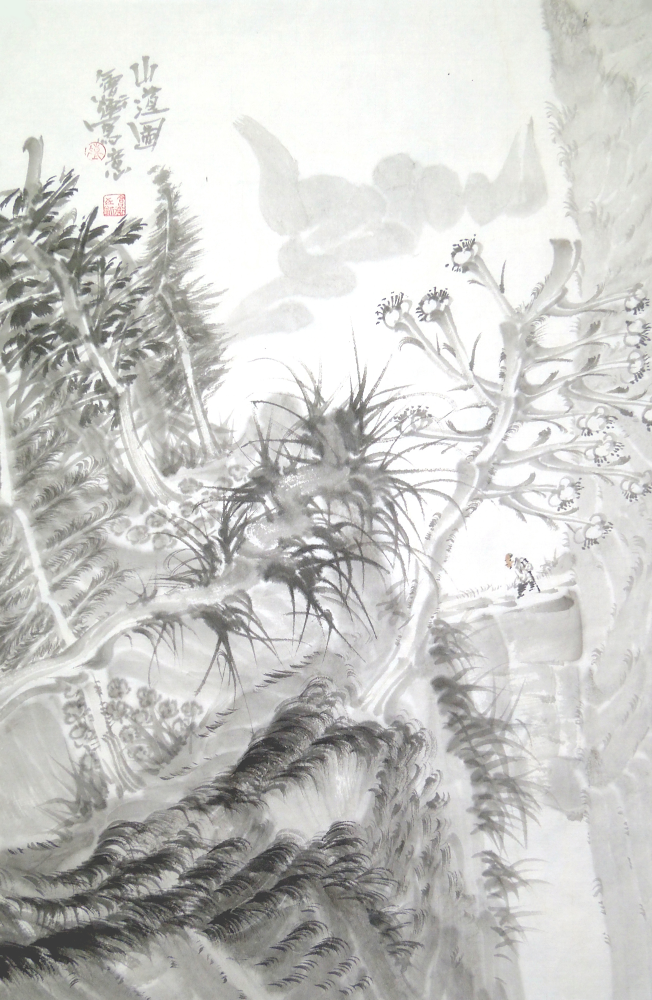 用散点的眼光,看山水里的世界|陈庄水墨山水画