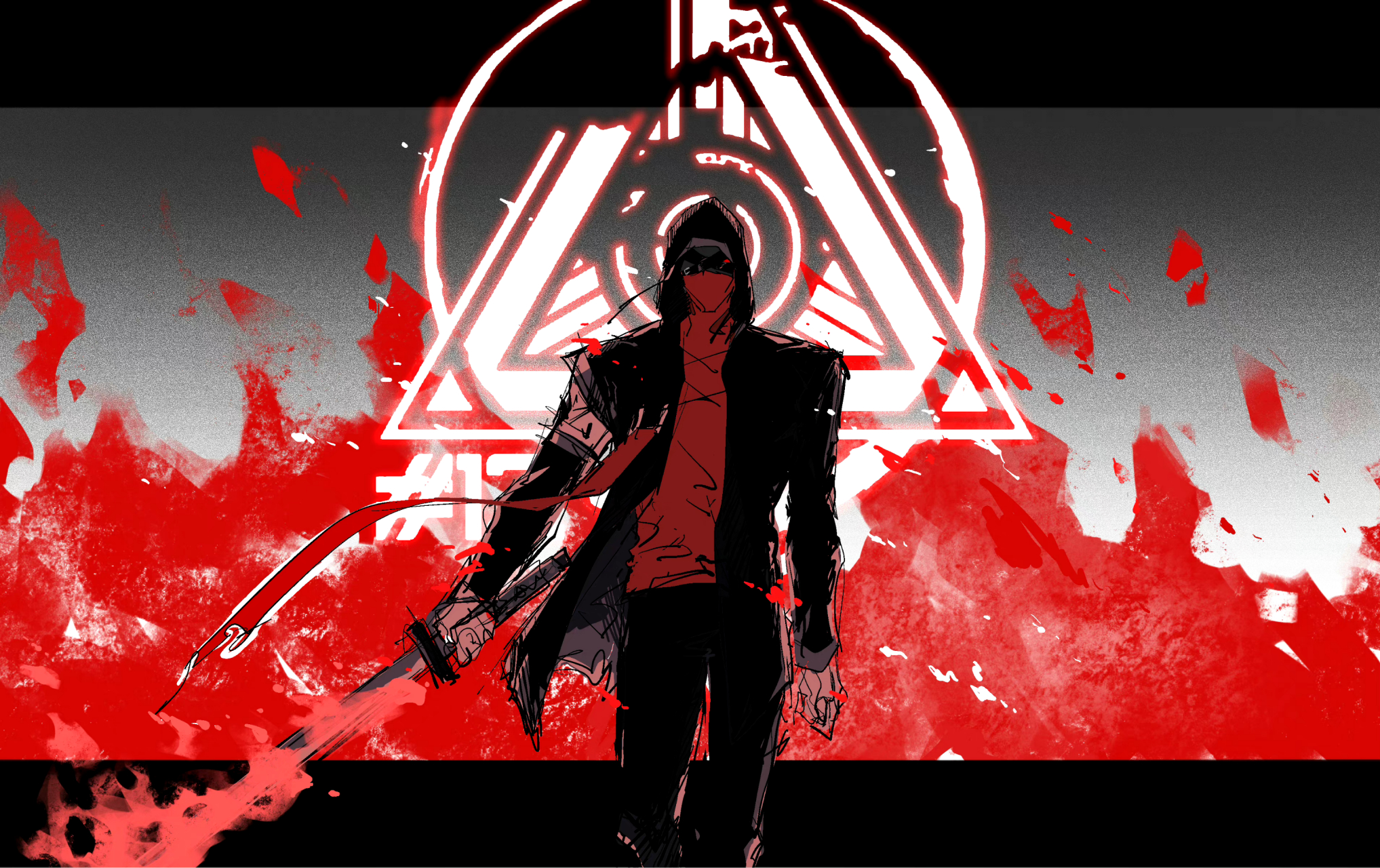 明日方舟人物志:红刀哥插画欣赏.#游戏# #插画# #明日方舟