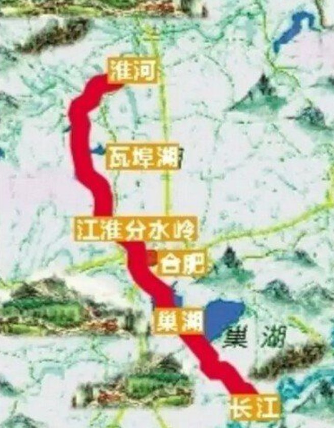 江淮运河路线图合肥段图片