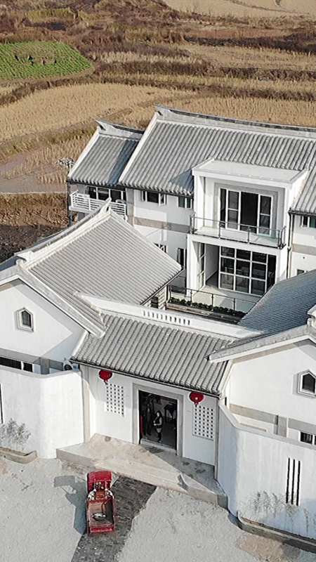 四川新中式现代四合院实景拍摄