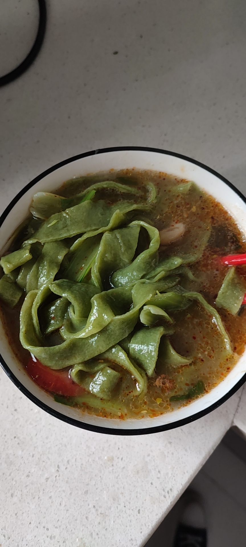 家庭版浆水菠菜面