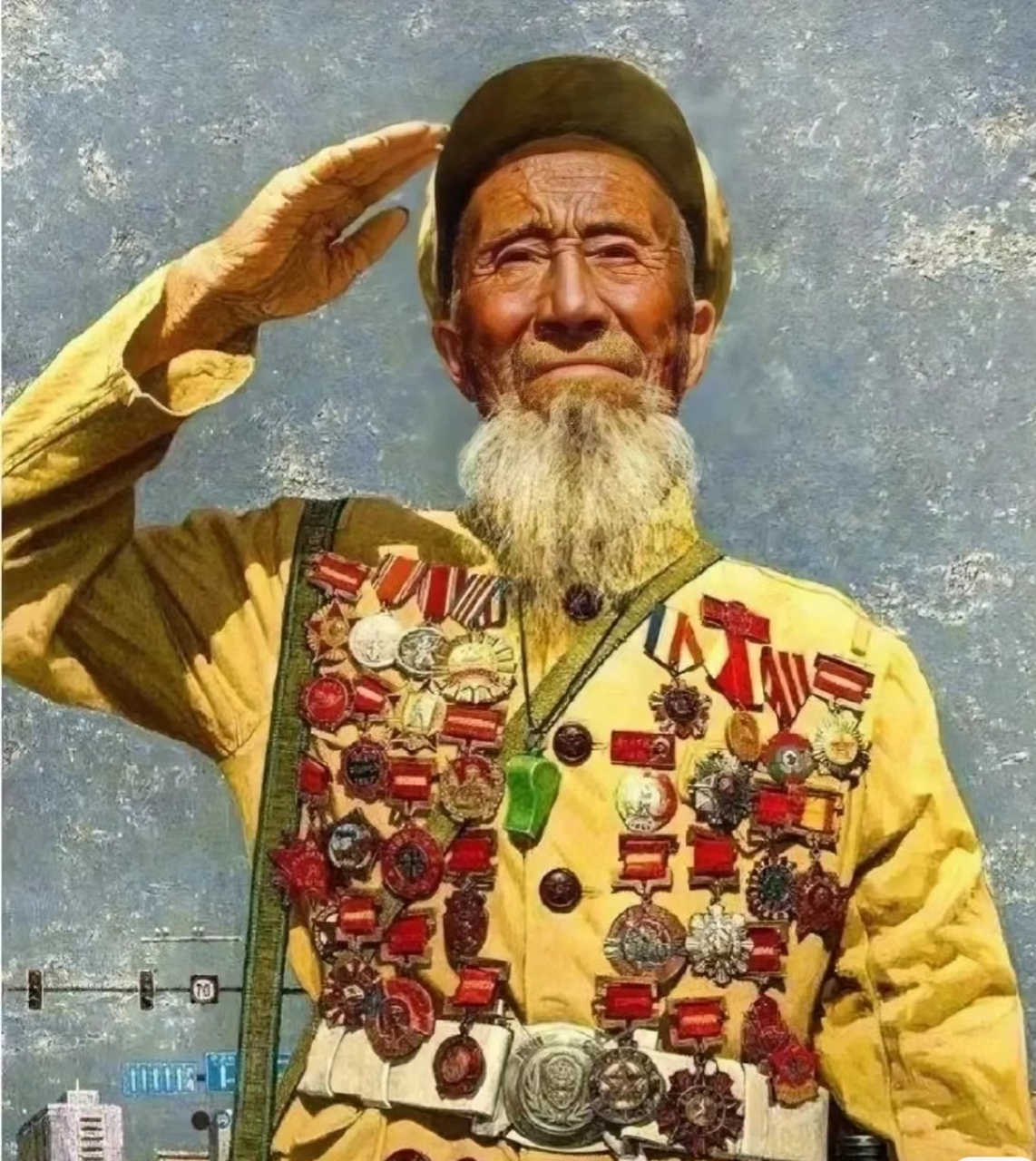 抗美援朝的老兵,满身勋章的卫国功臣