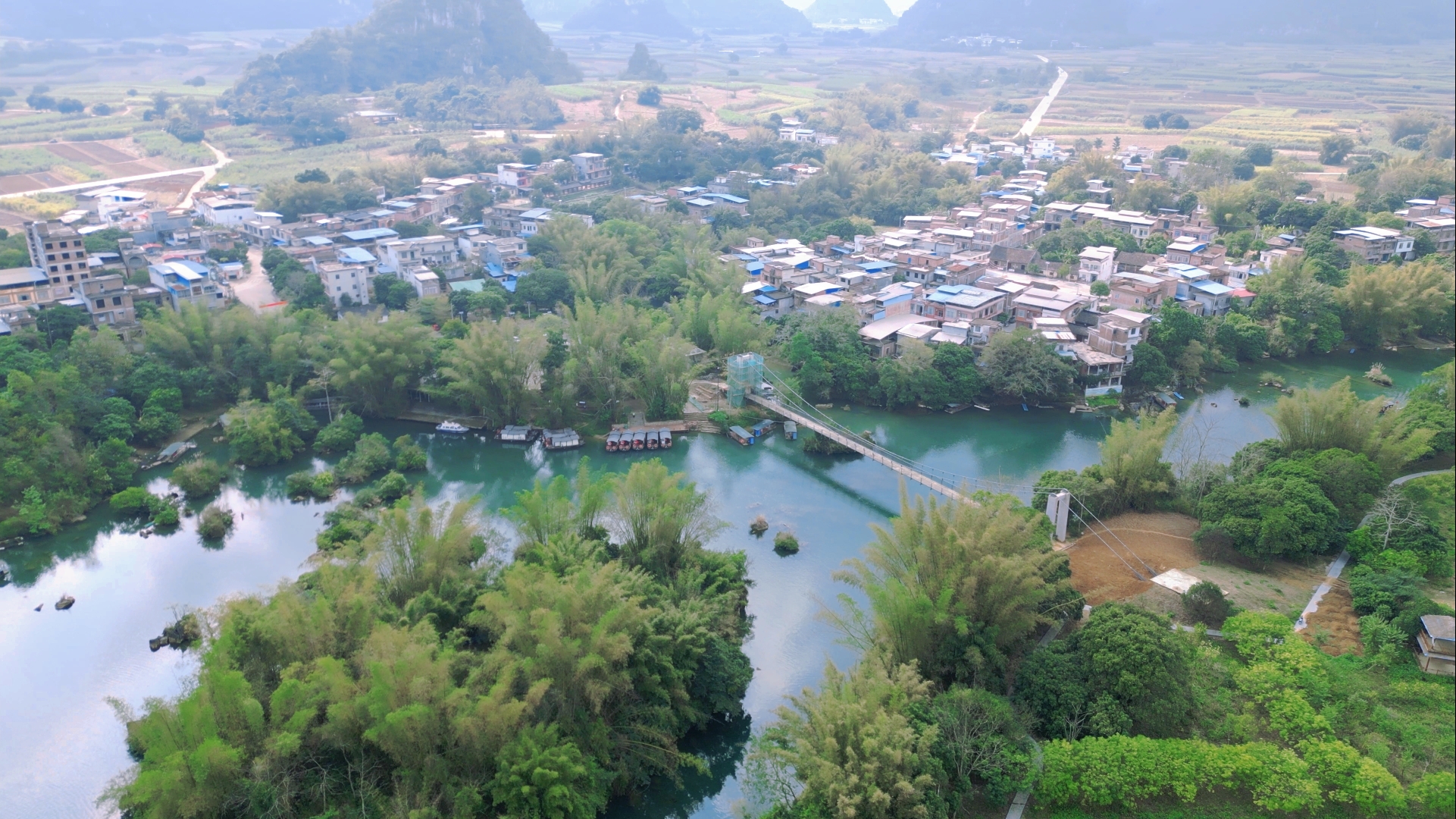 广西大新县安平仙河景区,黑水河国家湿地公园