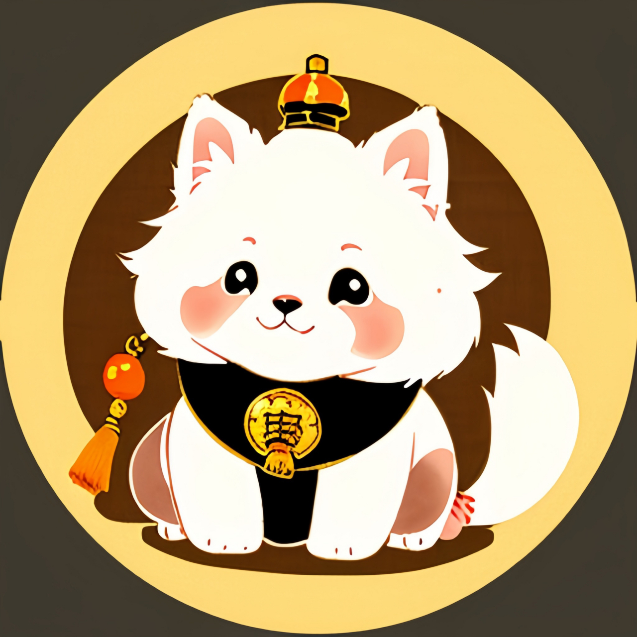 中国水墨风～喜欢的朋友请举手～ #狗狗头像# #治愈不开心# #动态优创