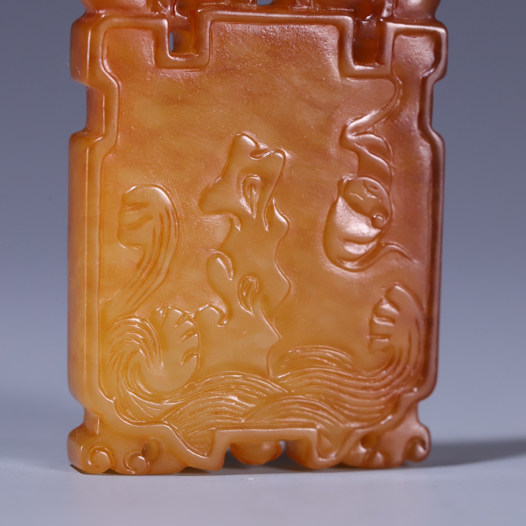 和田黄玉寿山福海玉牌