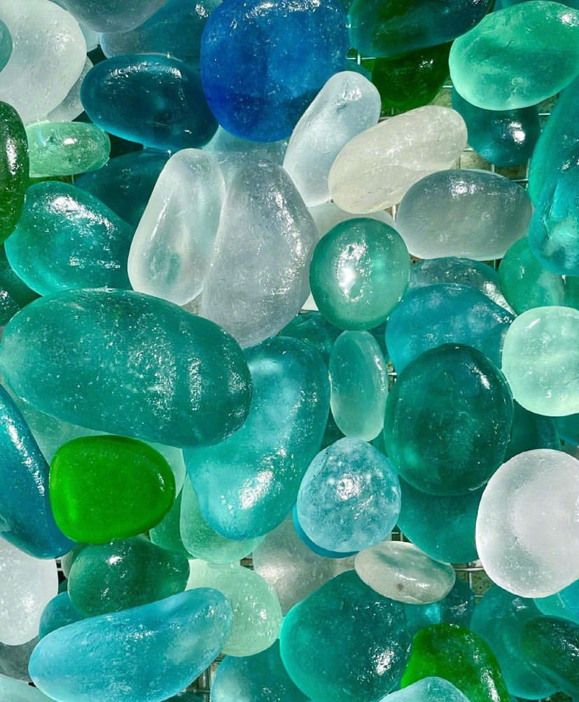 海滩上的软糖,海玻璃