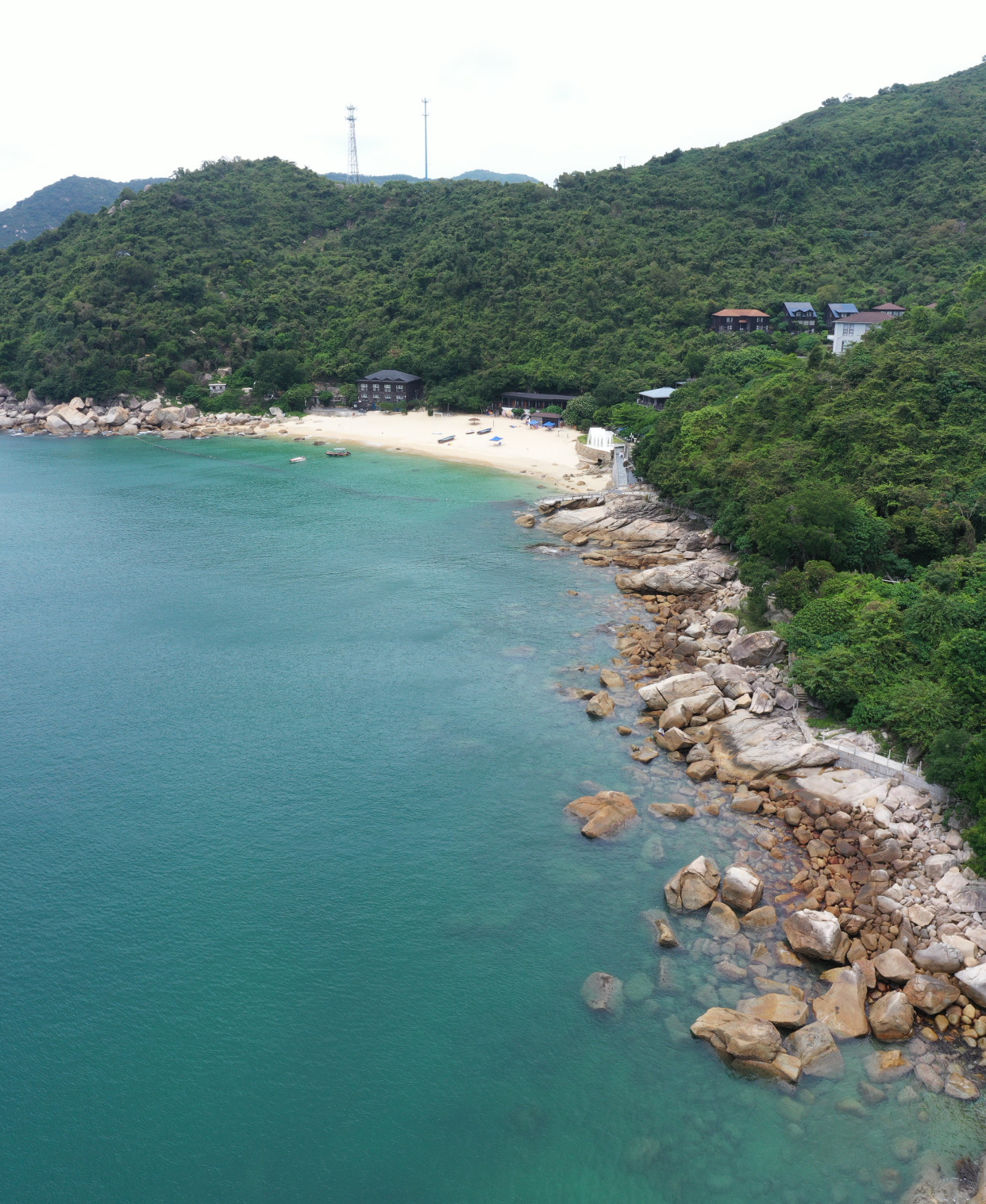 航拍深圳鹅公湾 美景打野