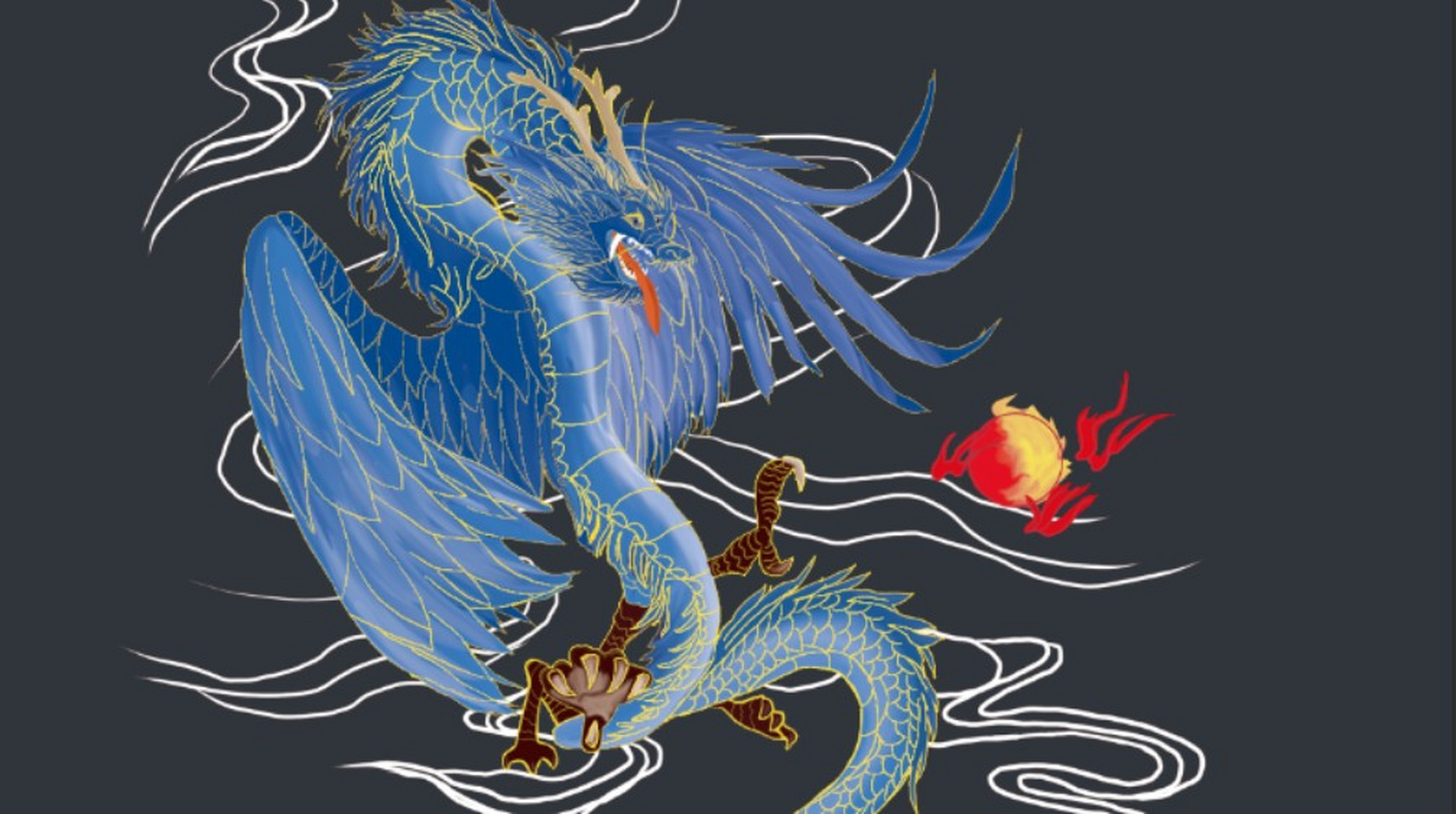 在《山海经》里记载了两条神龙,一条是应龙,一条是烛龙.它们都有着非