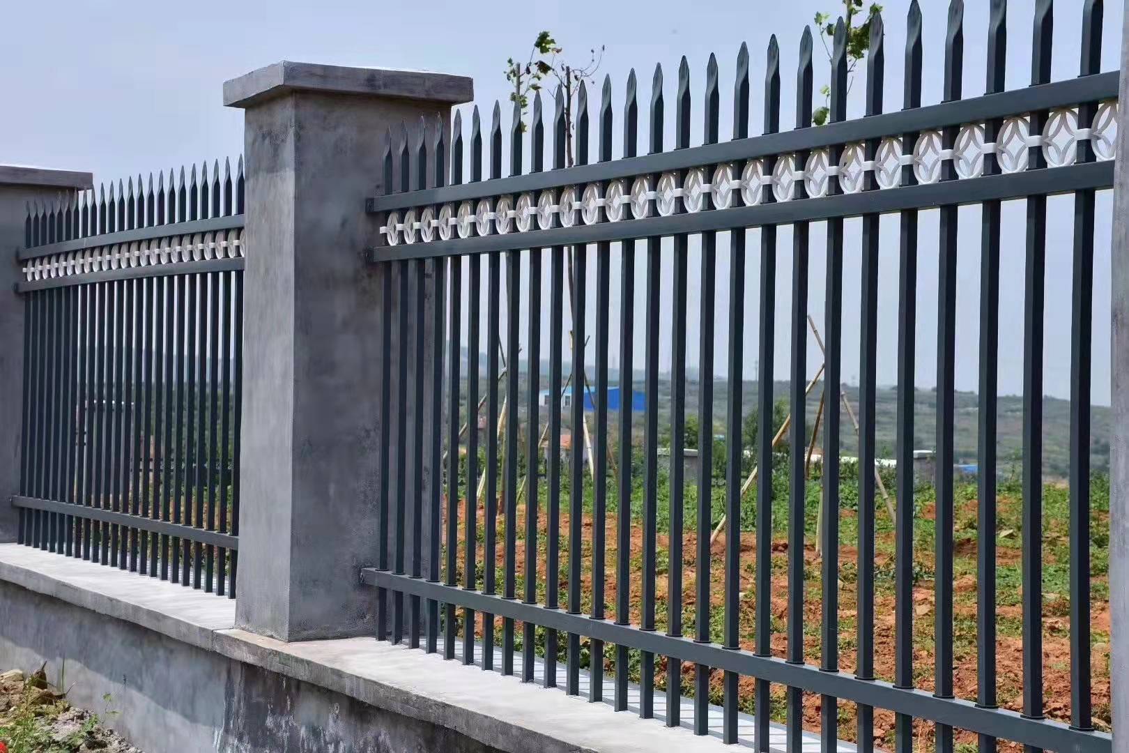 锌钢围墙护栏工地小区学校围墙栅栏拼装防护栏