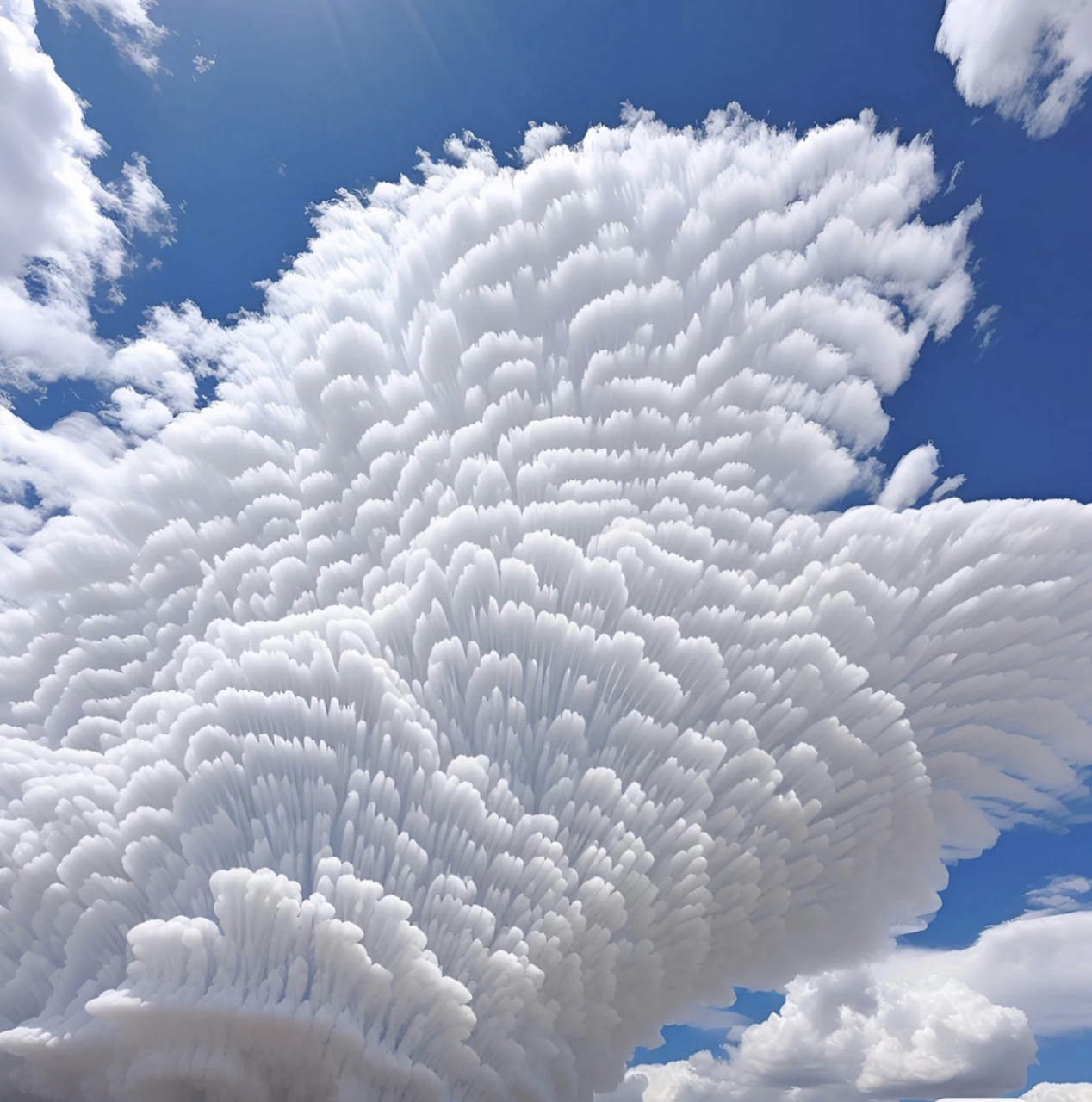 这个云像什么? 我看到这个云想到了海啸