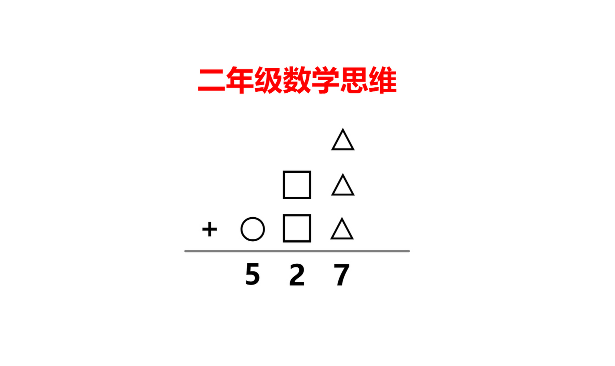 二年级数学思维拓展题,对于二年级的小学生还是挺有难度的!