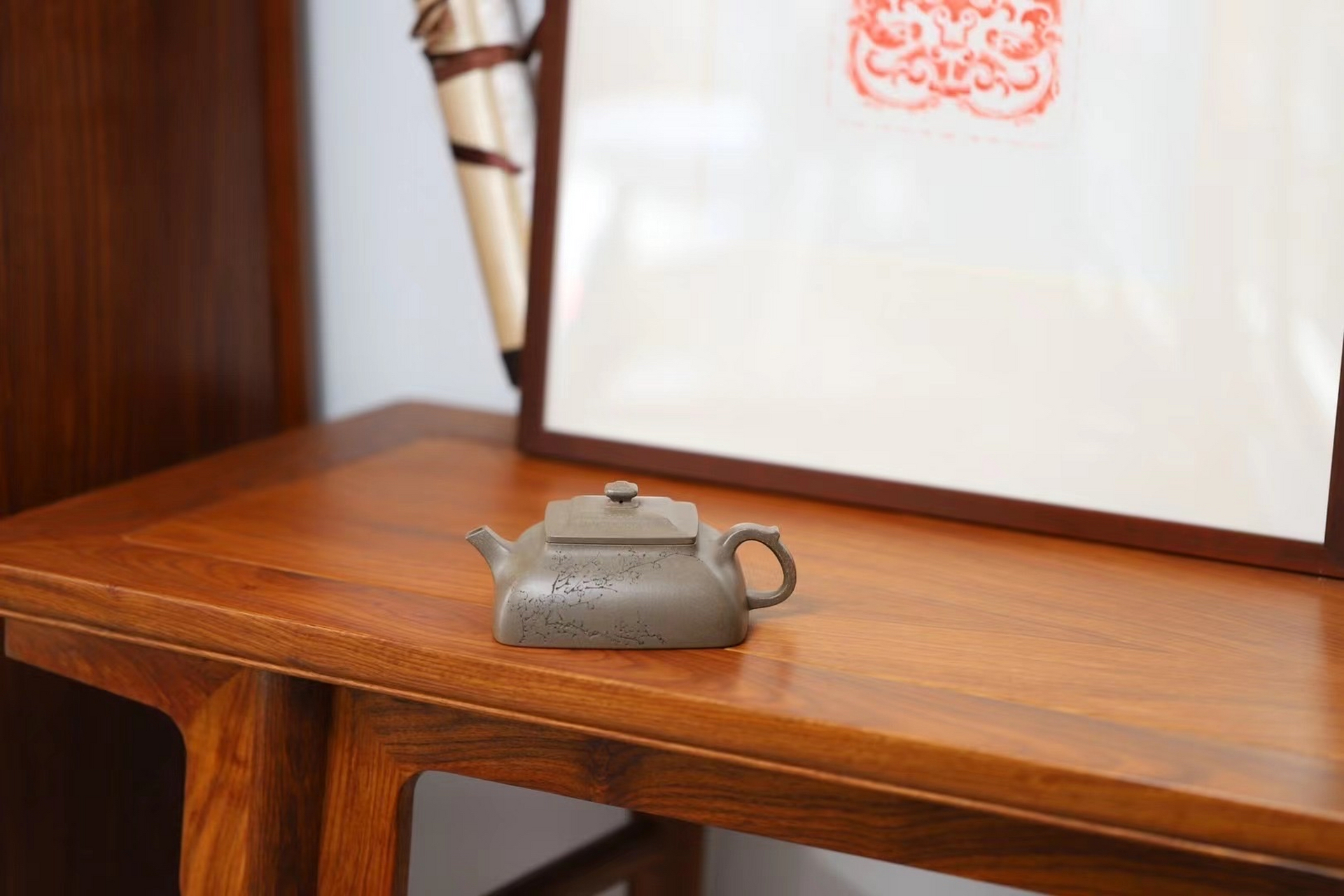 高峰制 王翔刻绘 古丞四方 高货精品!#宜兴紫砂壶# #全手工