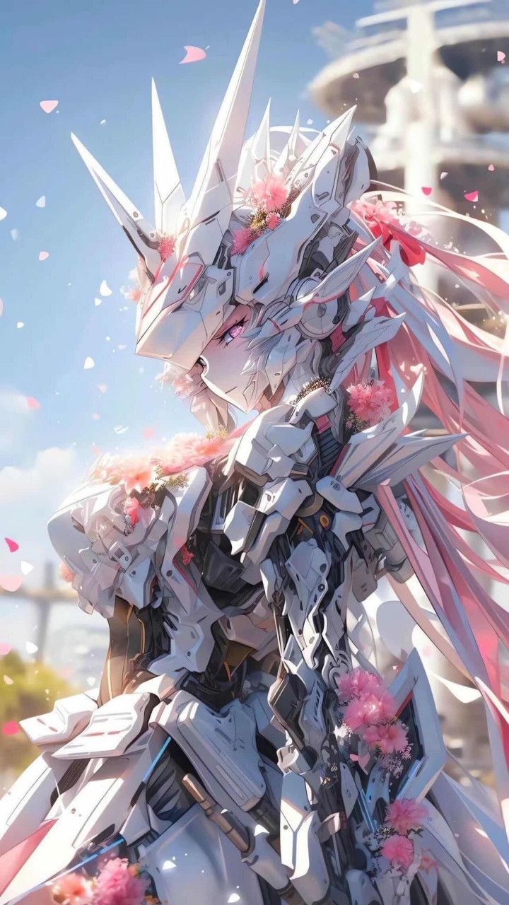 花嫁机甲#动漫壁纸# #ai共创计划# #高达# #二次元美图# #手机壁纸