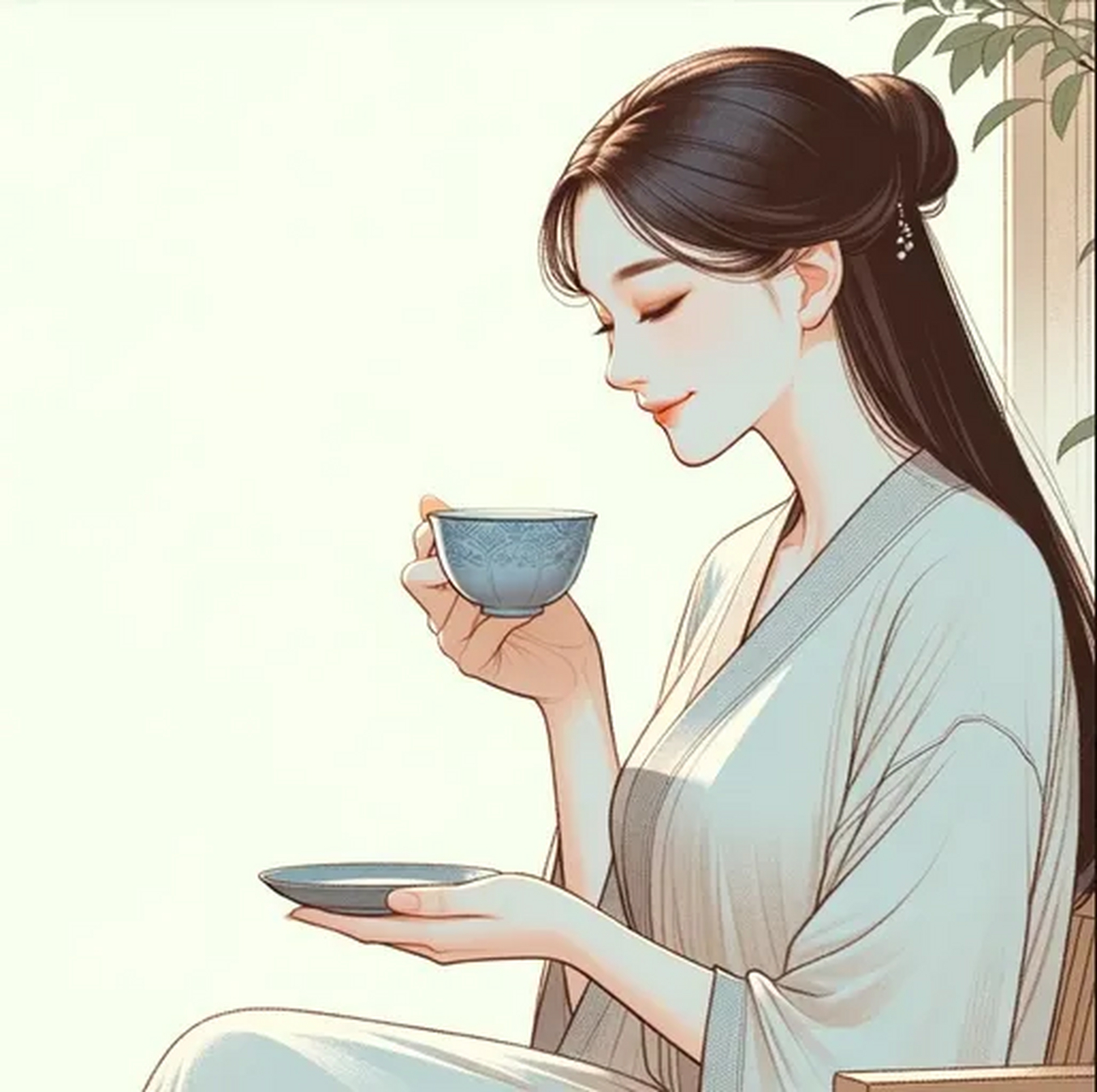 在这一刻,世界似乎放慢了脚步,只剩我与茶,和晨光中的一片和谐.