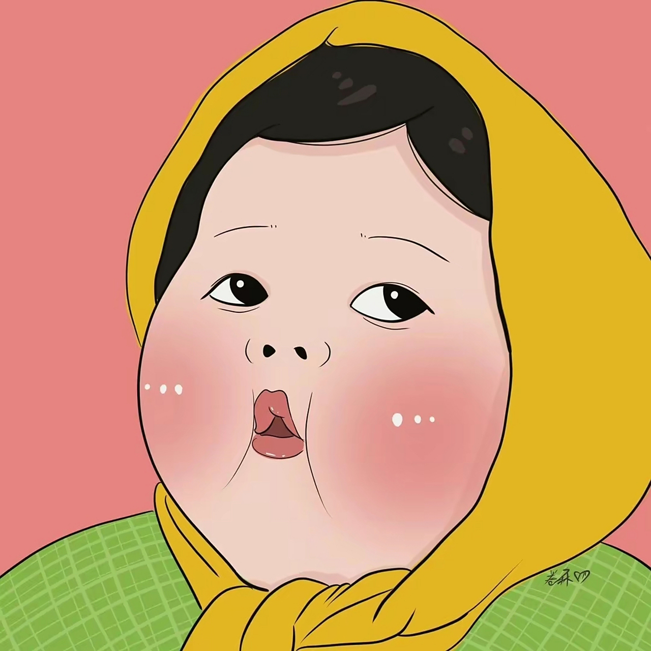 大胖娃娃头像分享,脸大怎么啦,我又不减肥