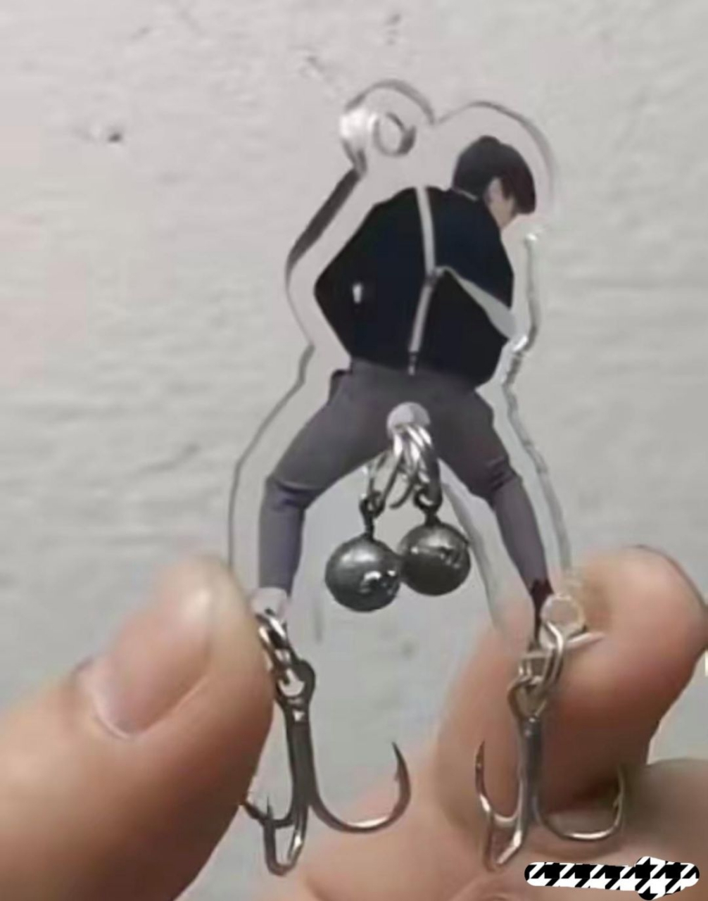 刚买的鱼钩,这也有鱼上钩,哈哈#搞笑