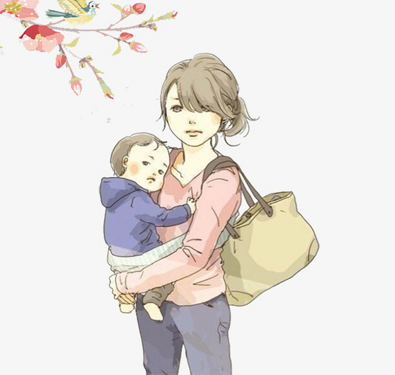 他起了小性子,让我抱着.我抱着他很艰难地走着