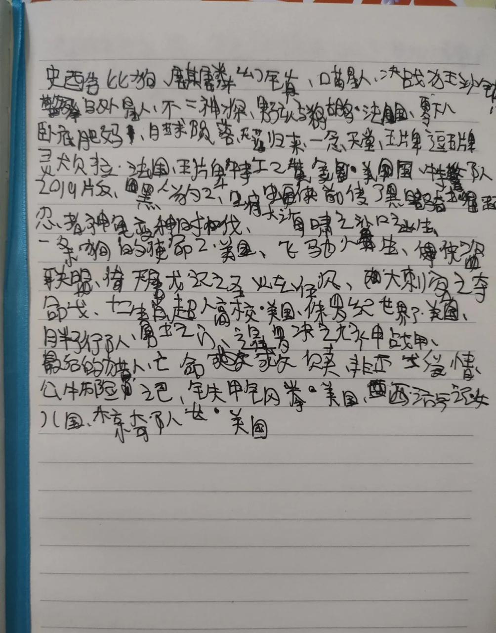 这是我初二儿子写的字[打脸]有谁认识