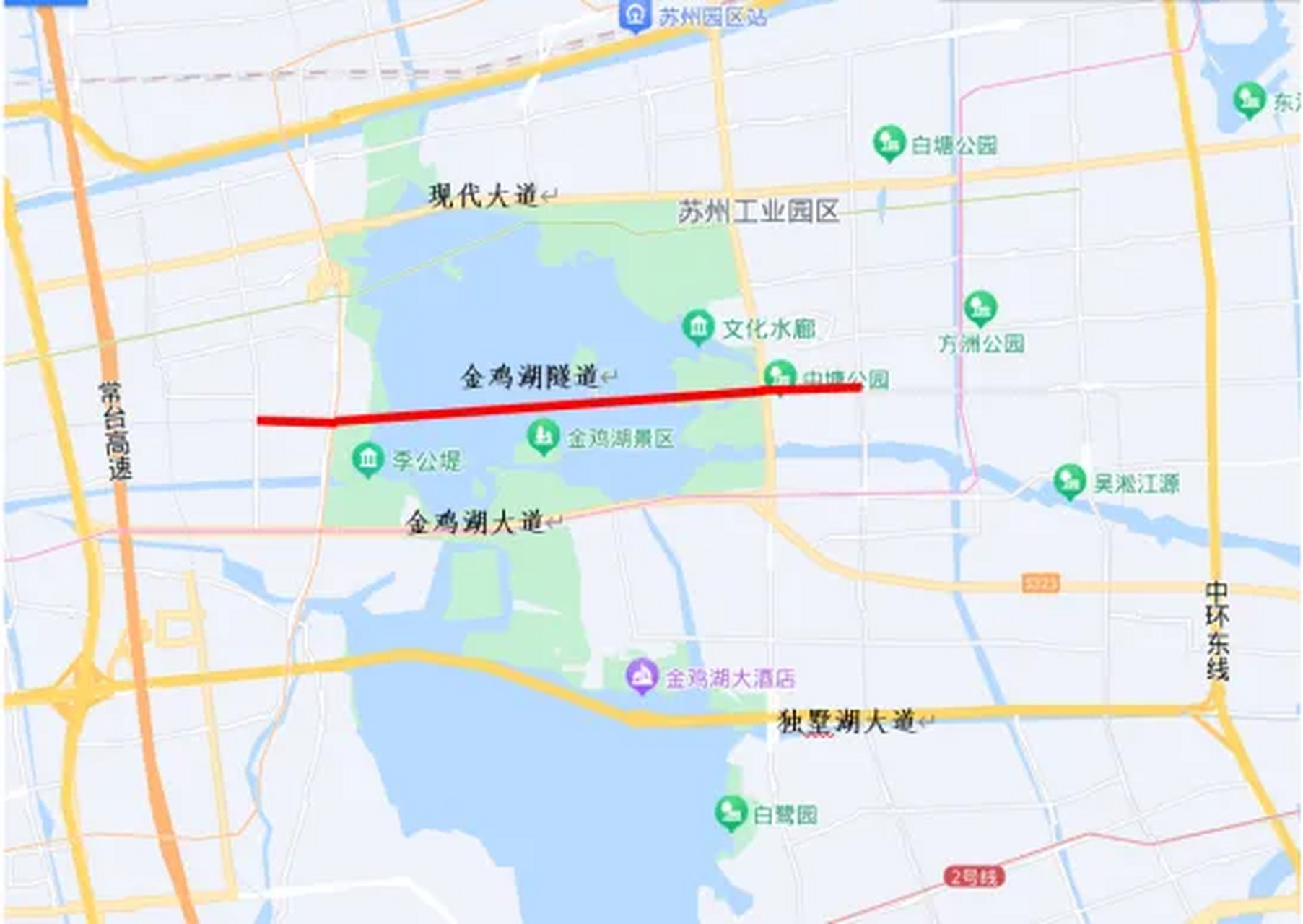 苏州金鸡湖隧道图片