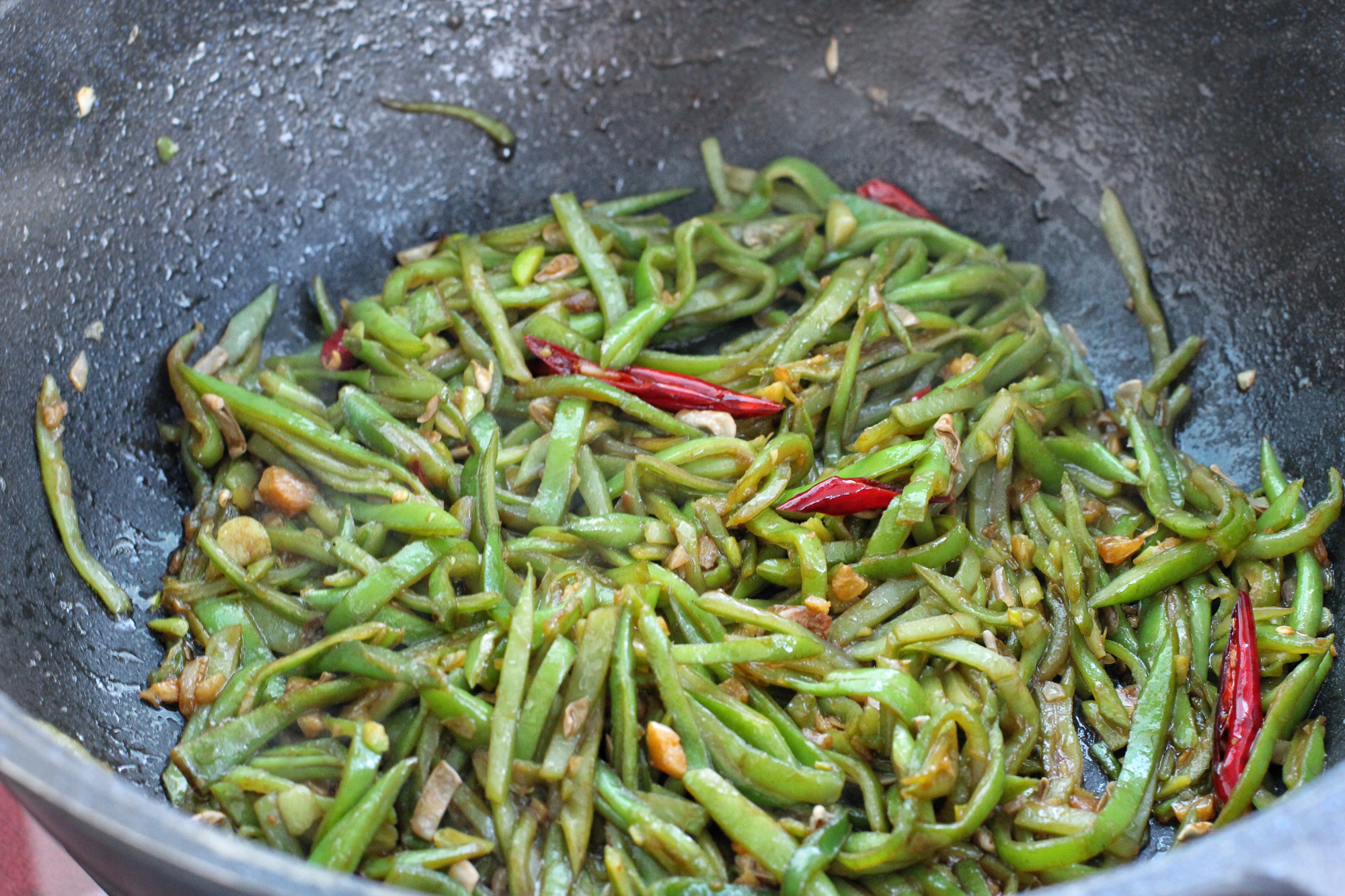 炒豆角图片 真实图片