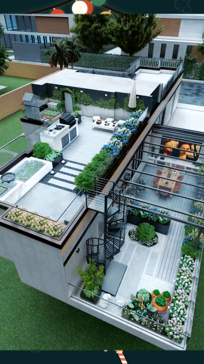 自建房楼顶空间秒变二层露台,这个案例实在太棒了,改造吧