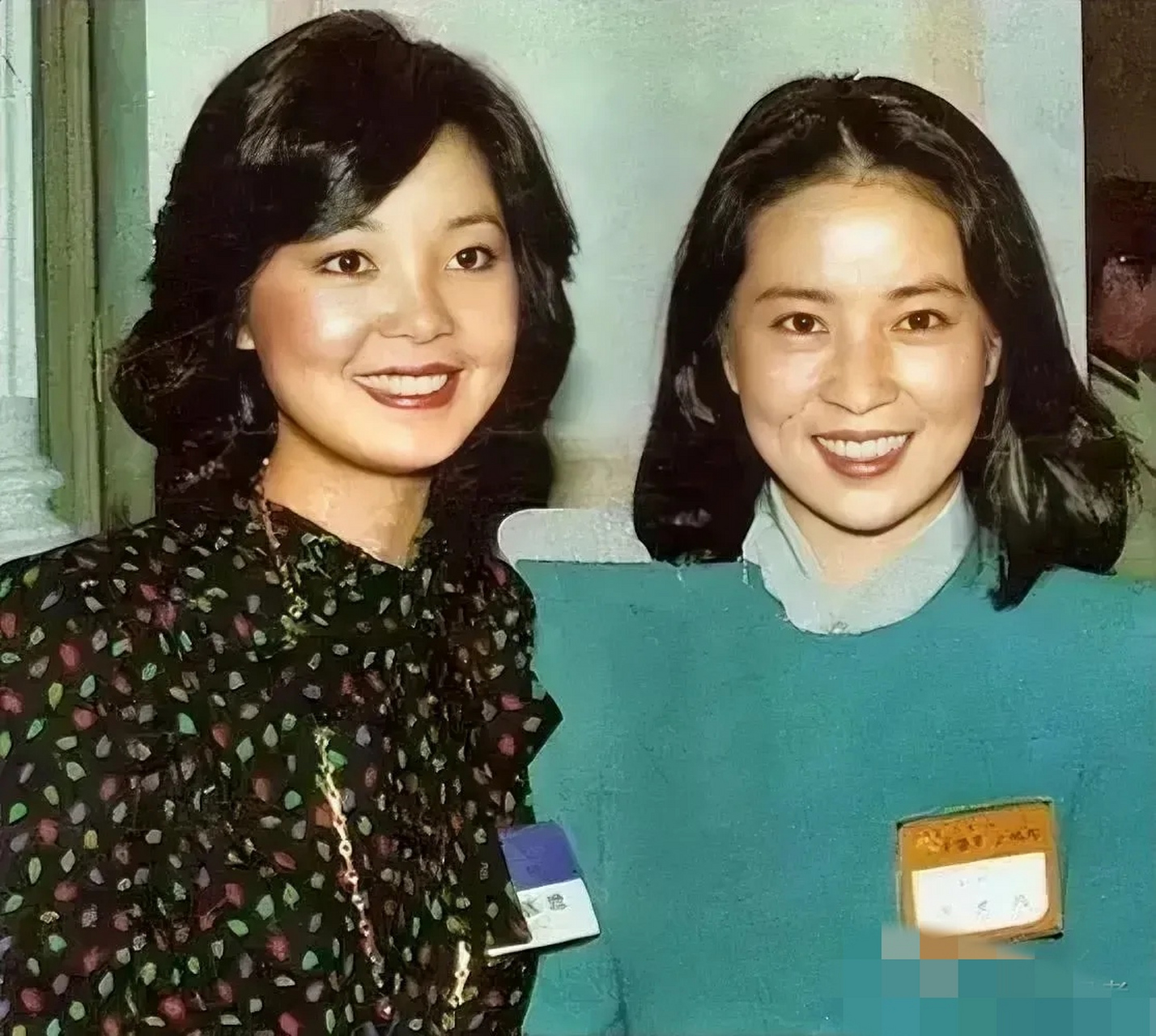 这是80年代邓丽君与林凤娇的一张合影.
