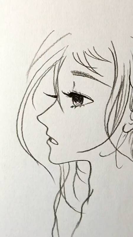 动漫人物侧脸简笔画,每日教你简单易学的简笔画!-度小视