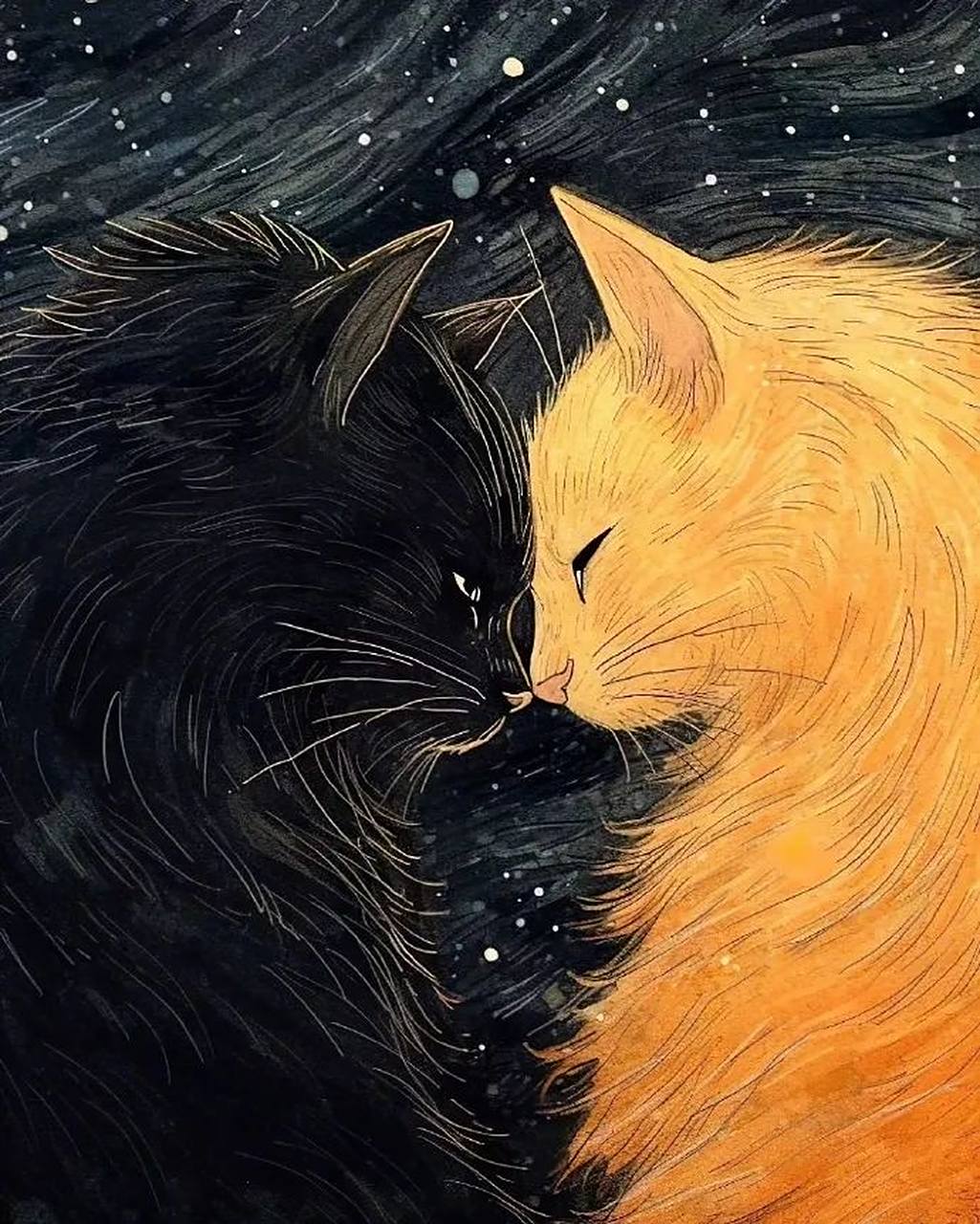 来自艺术家yakup aydin的手绘猫咪作品,每一幅都很治愈!