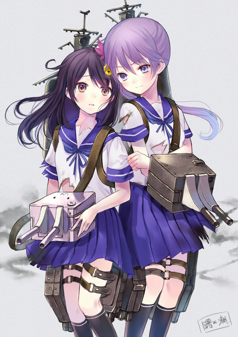 黑丝白丝水手服少女等(百合9张):女孩子贴贴真是太唯美了[打call][打