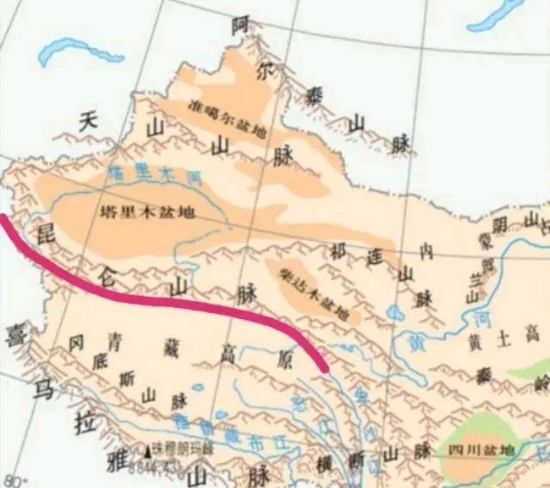 昆仑山地理位置图图片