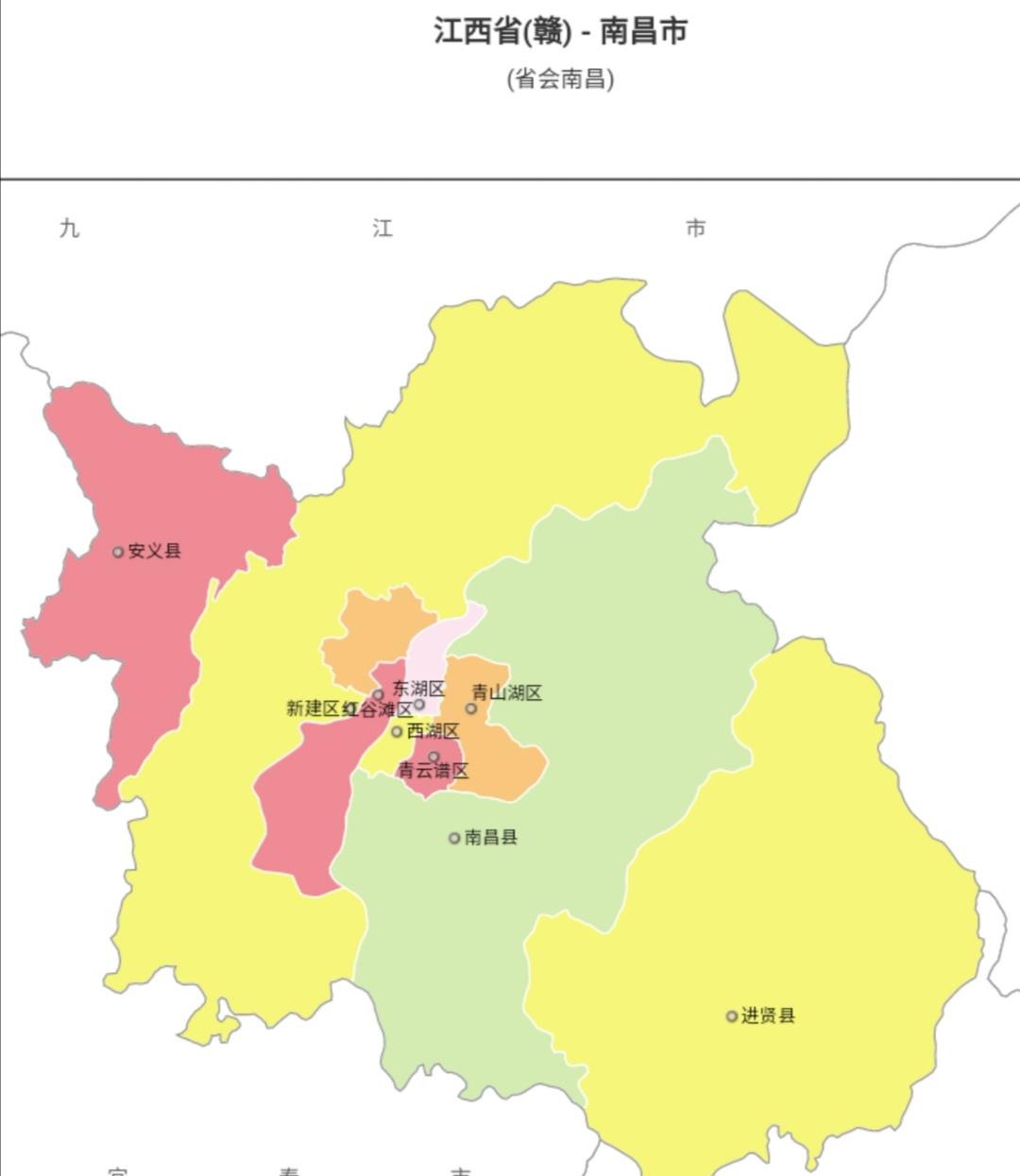 中国行政区划—江西省