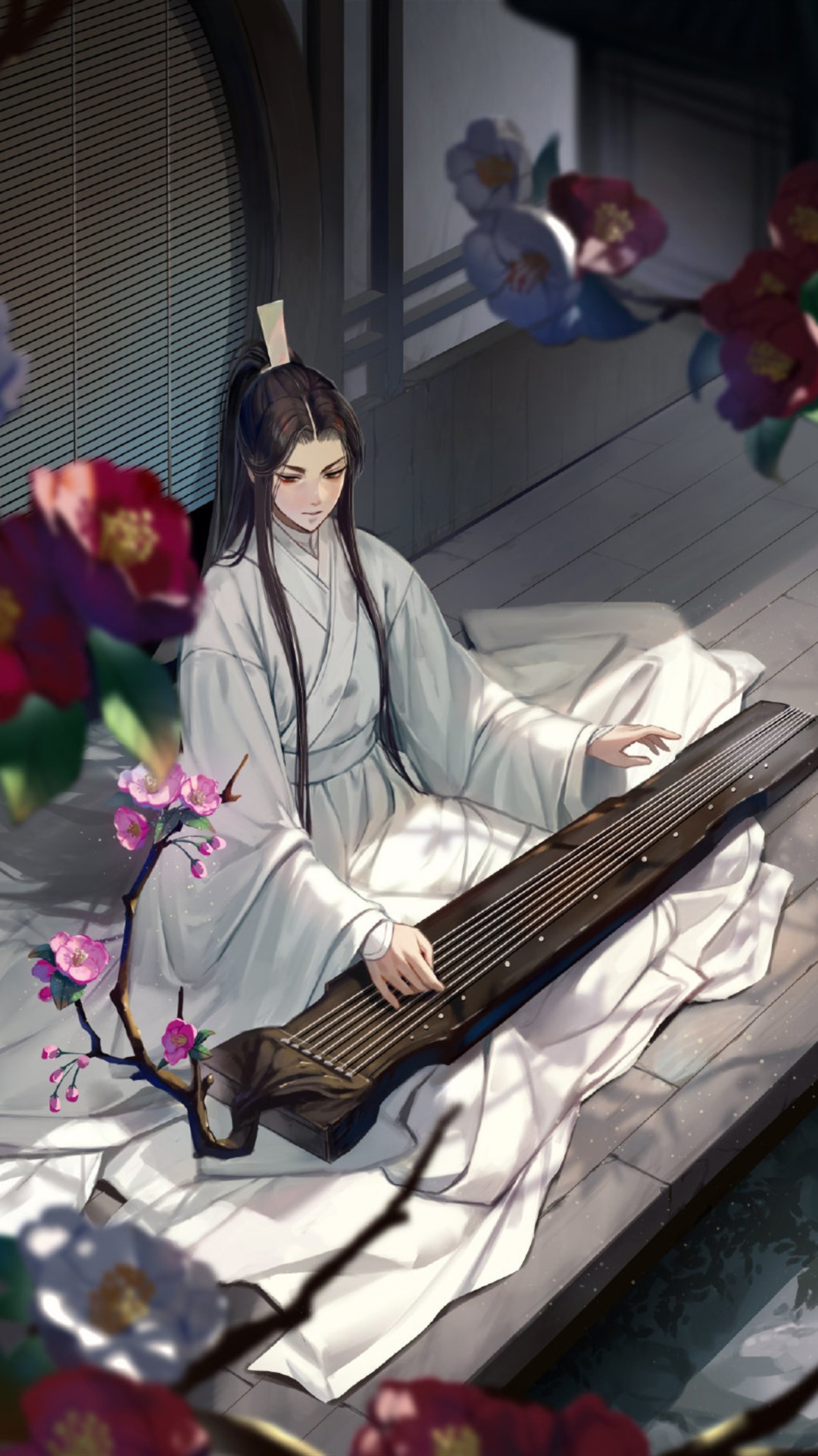 古风少年插画,独具特色的中式画风,刻画出神秘的东方武侠世界