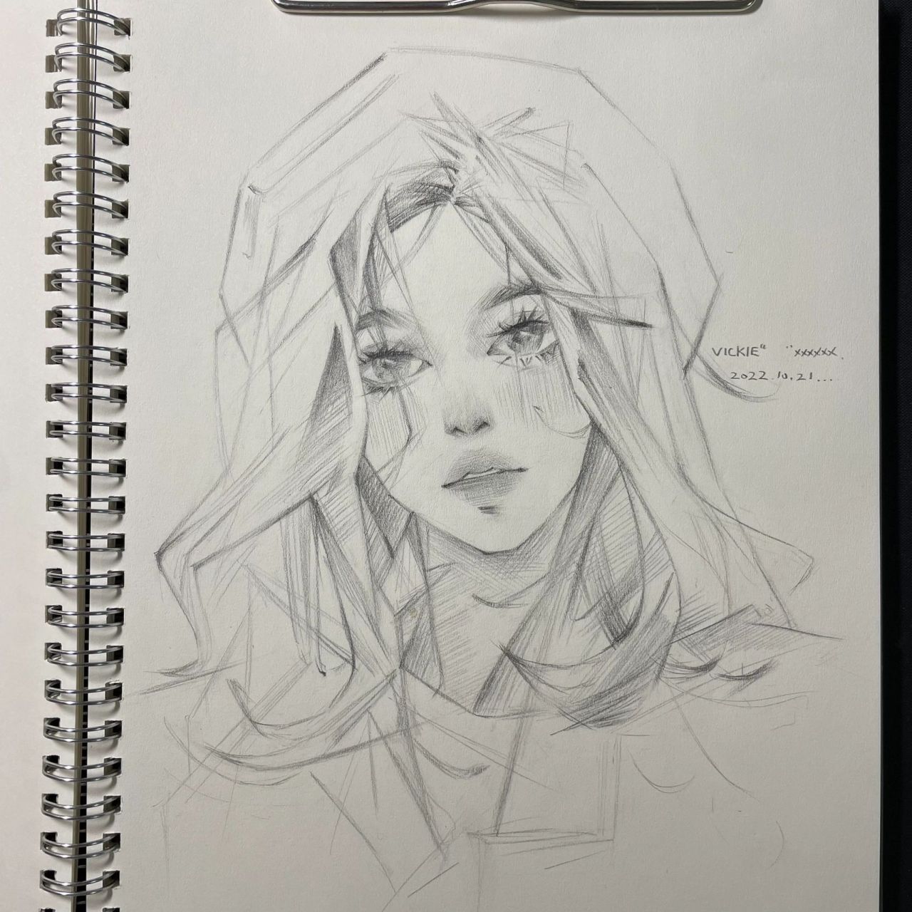 这样的动漫人物手绘你喜欢吗?#画画# #美术生# #速写