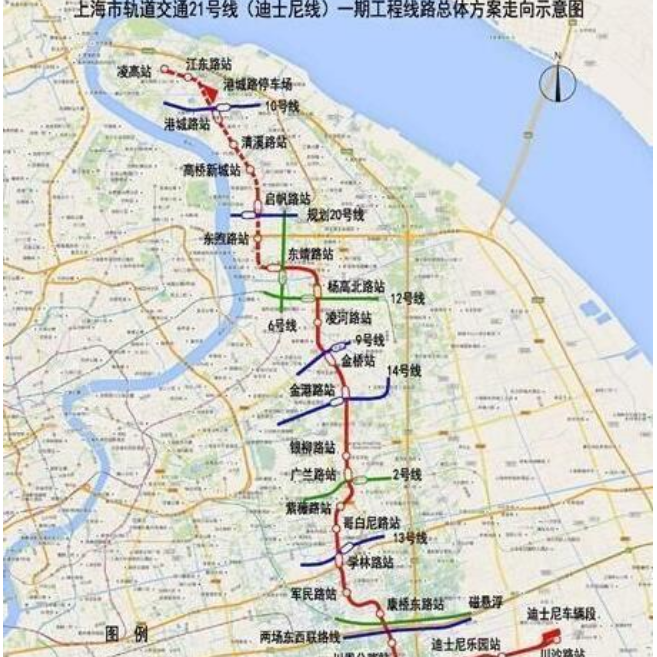 21号线地铁线路图上海图片