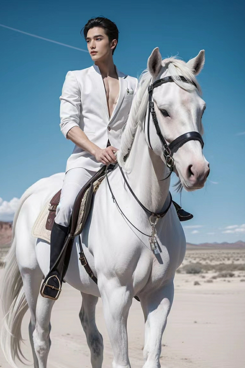 一袭白衣少年,是不是你梦中的白马王子!#帅哥# #型男帅哥# #时尚穿搭