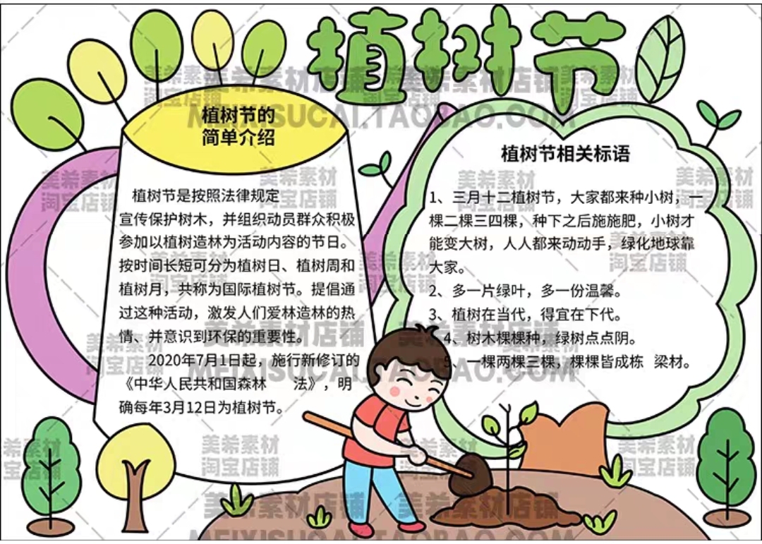 植树节手抄报(精选50张)