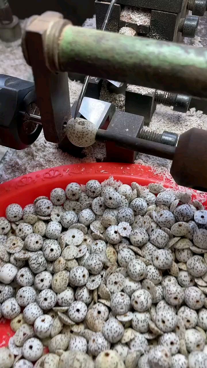 干磨顺白星月菩提桶珠加工工艺