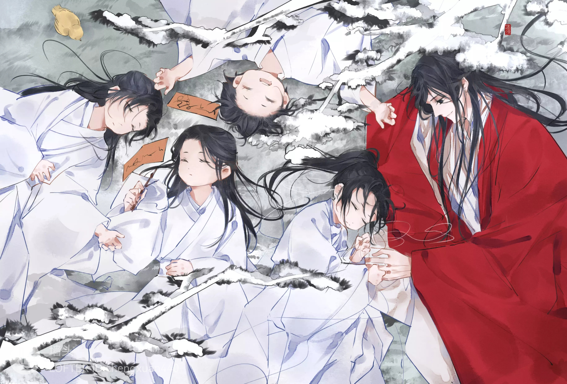 小说# #判官# 尘不到和他的小徒弟们——  画师:墙头