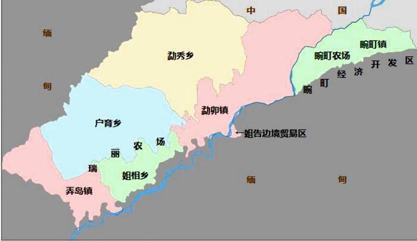云南畹町地图图片