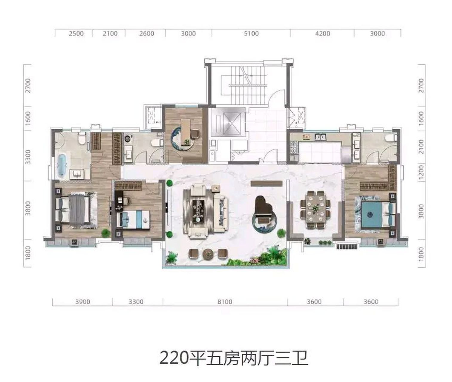 难道这是最漂亮的219平米大平层户型吗?
