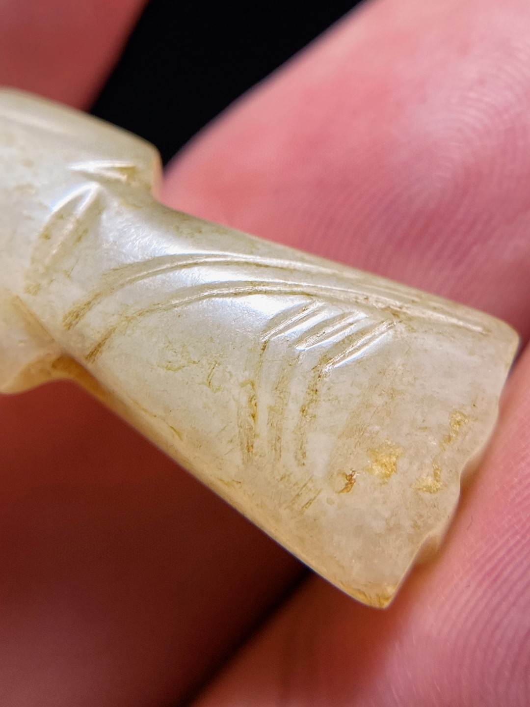 汉 和田玉籽料 白玉 玉人 翁仲 挂件