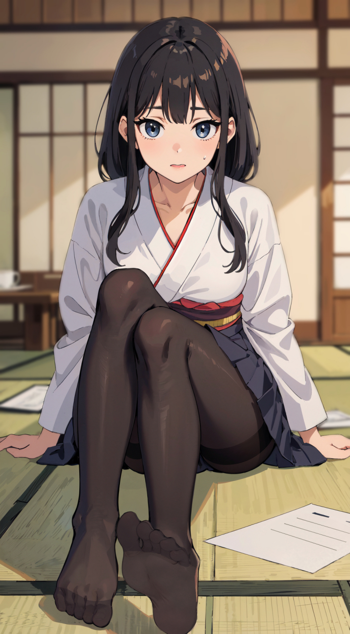 二次元# 巫女小姐的黑丝美腿,真是绝妙的姿势啊[awsl][awsl]