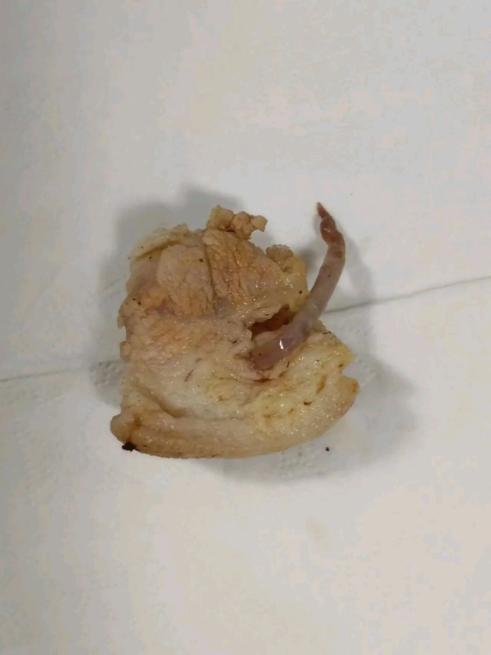 询问卖猪肉的负责任对方说这可能是血管和筋膜.