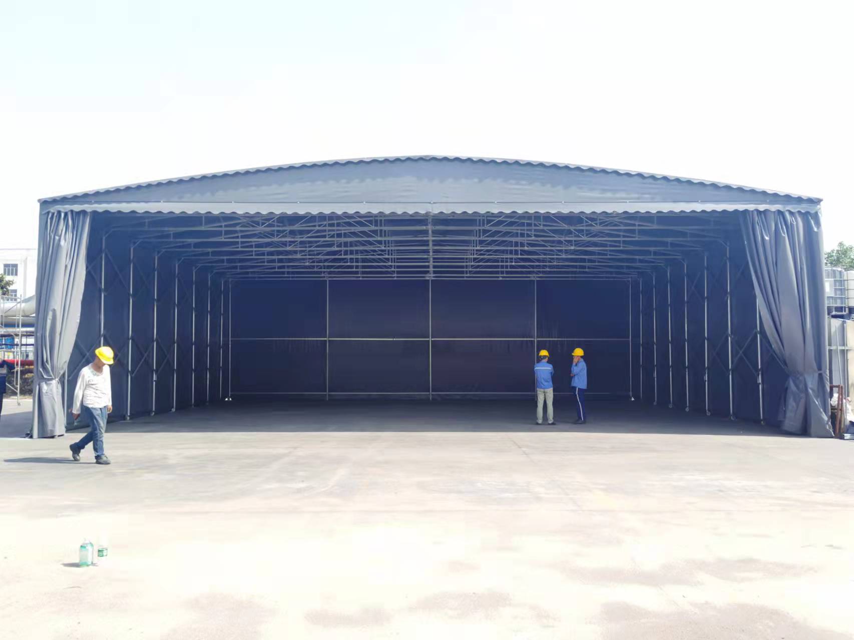 大型推拉雨棚-电动雨棚-篮球场棚-厂棚-厂库棚