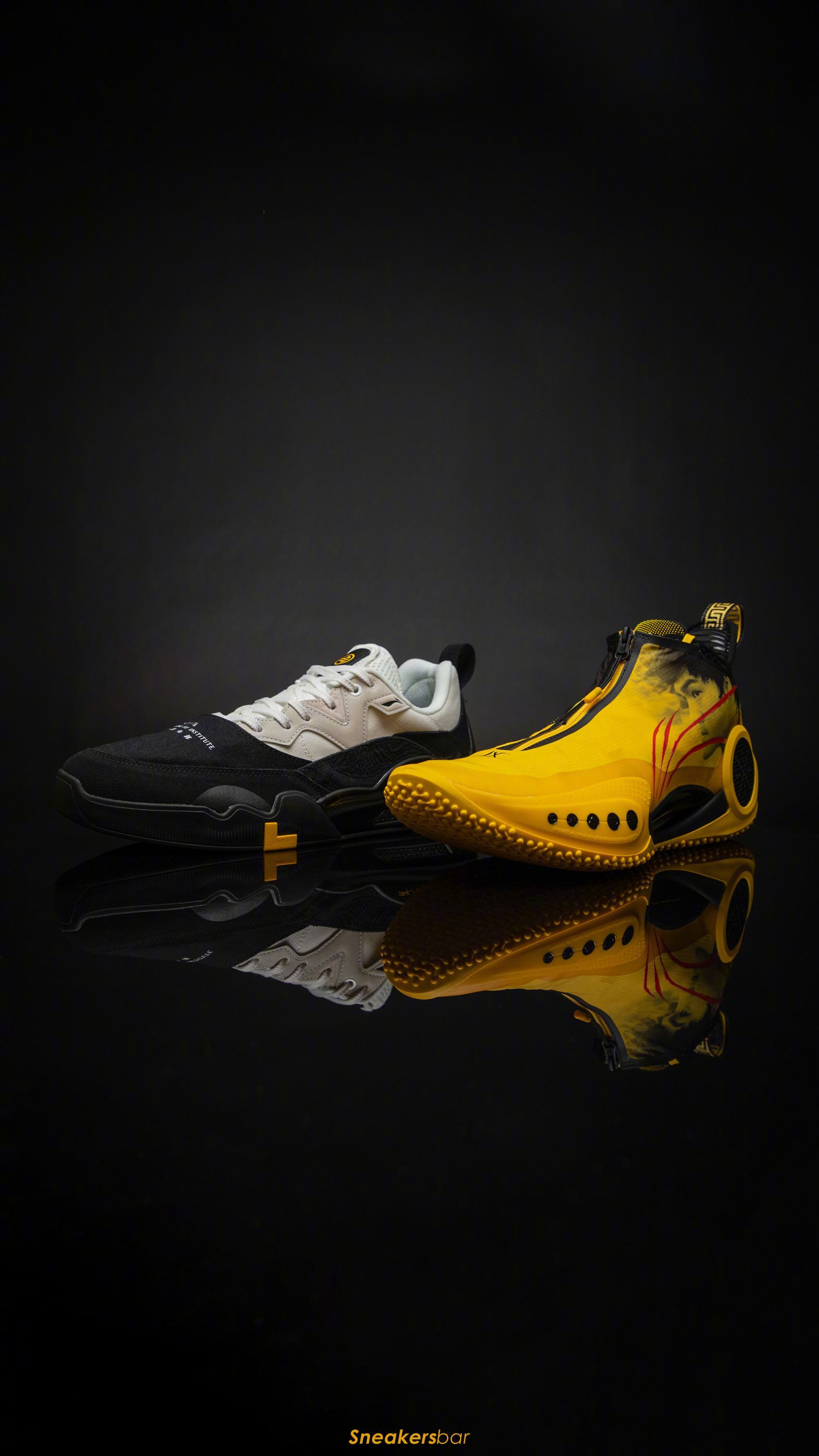 李宁灵腾 x 李小龙联名滑板鞋