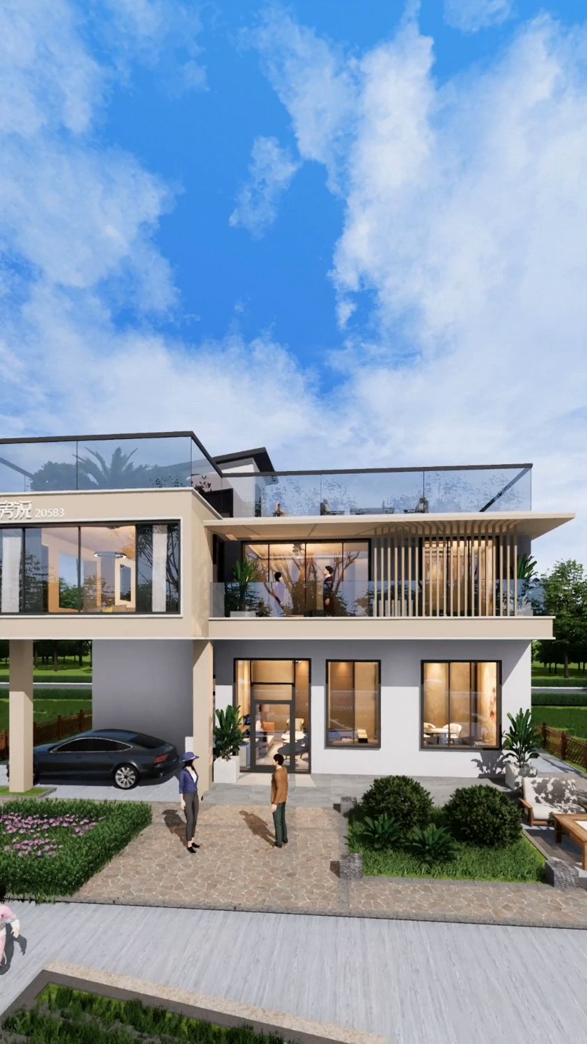 14x10米二层现代风农村自建房别墅设计建房施工图纸齐全可购