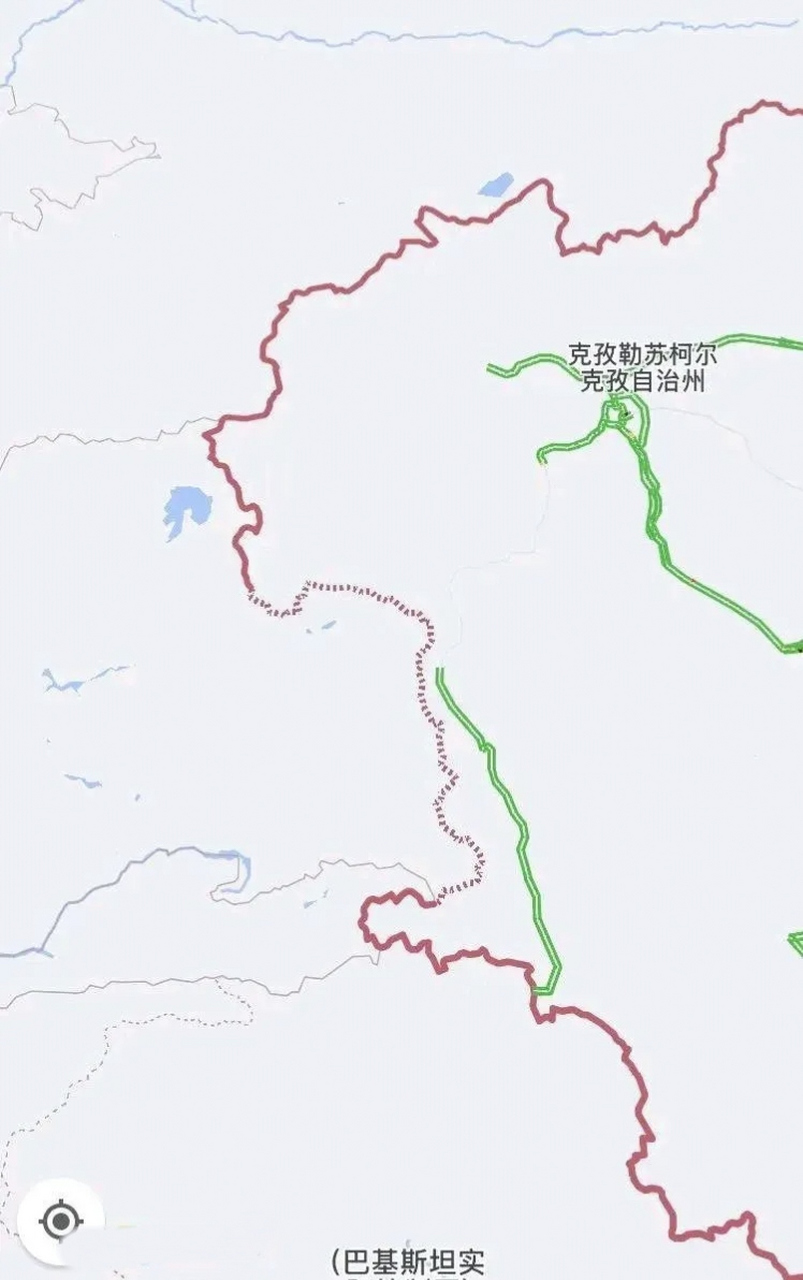 中国和塔吉克斯坦的国境线是一段虚线,这一段虚线表明的是未定国界