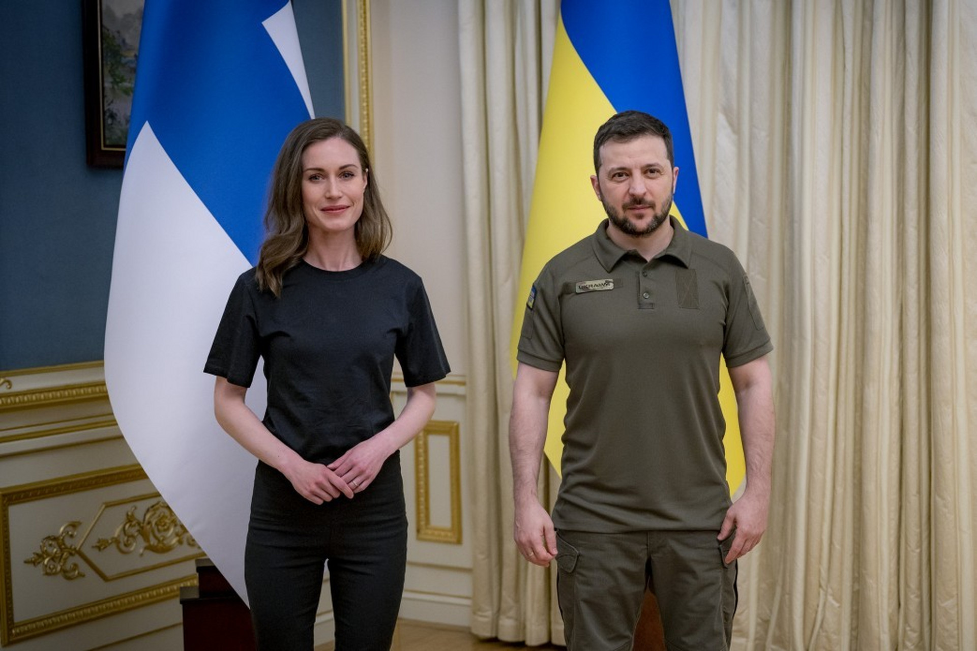 芬兰总理桑娜·马林访问乌克兰!
