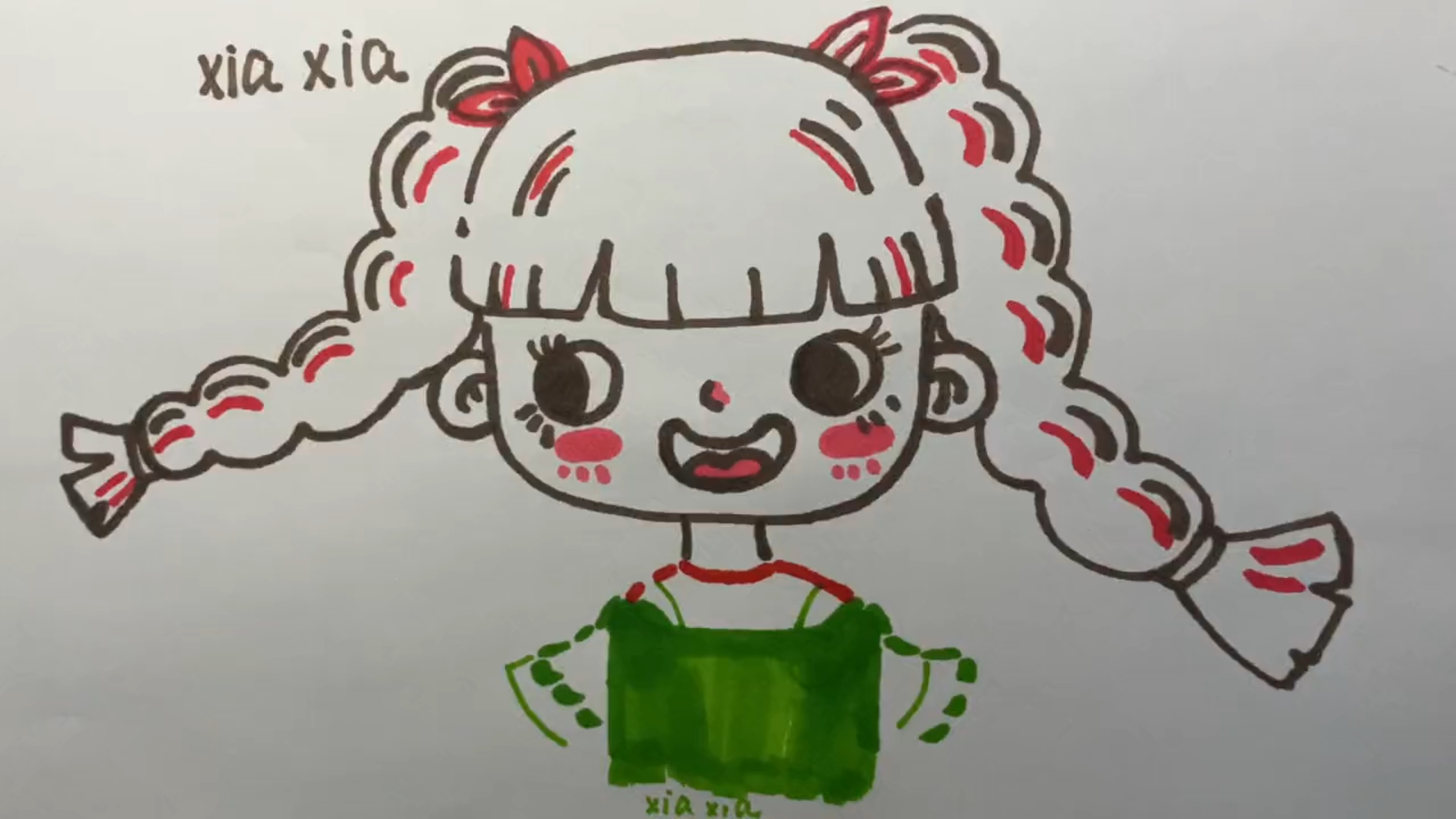 简笔画可爱小女孩